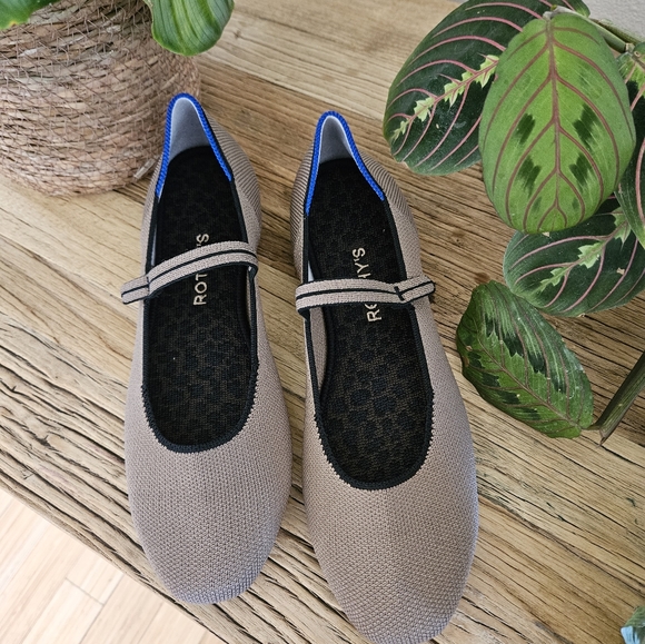 Rothy's | Shoes | Rothys Mary Jane Flats Womens 9 Brown Knit Slip On ...